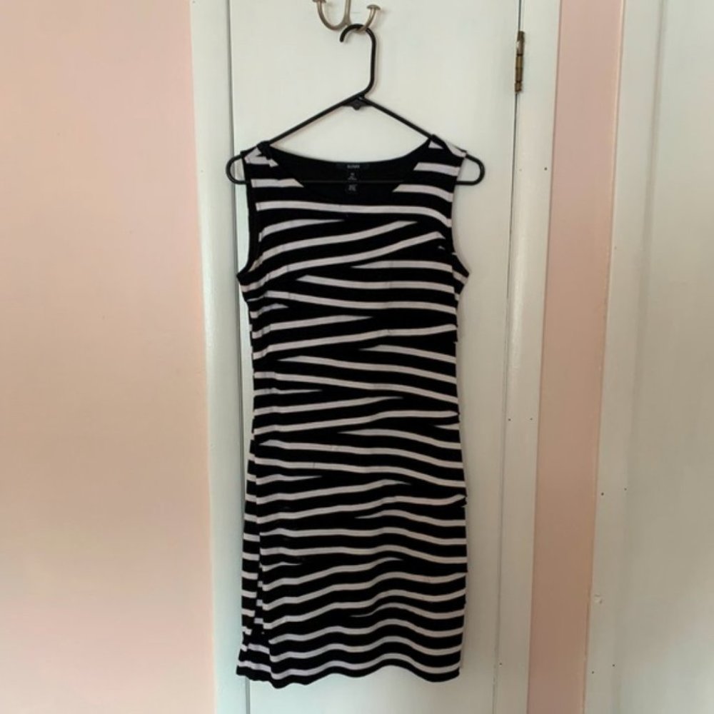 Alfani black and white striped dress!!